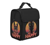 German Shepherd Make Me Happy Lunch Bag Insulated for Work Picnic