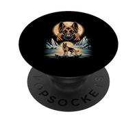 German Shepherd Moonlight Mountain Guardian PopSockets Adhesive PopGrip
