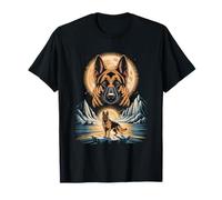 German Shepherd Moonlight Mountain Guardian T-Shirt