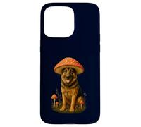 German Shepherd Mushroom Hat Funny Amanita Muscaria Case for iPhone 15 Pro Max