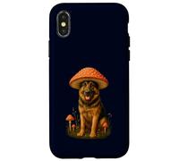 German Shepherd Mushroom Hat Funny Amanita Muscaria Case for iPhone X/XS