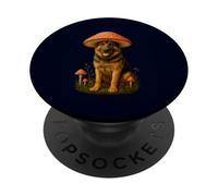 German Shepherd Mushroom Hat Funny Amanita Muscaria PopSockets Adhesive PopGrip