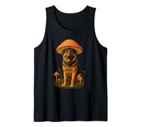German Shepherd Mushroom Hat Funny Amanita Muscaria Tank Top