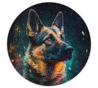 German Shepherd Nebula JigsawPuzzle 1000 Pieces for Adults Impossible Jigsaw Puzzles for Adults Educational Toy for Teenagers, Home Office Decor 67.5x67.5cm