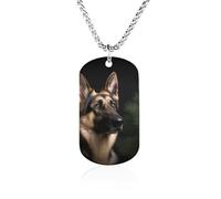 German Shepherd Necklace Gift for Girlfriend Boyfriend, Long Chain Pendant Custom with Picture, Personalized Necklace Gift for Christmas Anniversary Family Birthday Valentine's Day