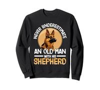 German Shepherd Never Underestimate An Old Man With His Dog Sweatshirt