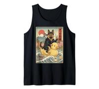 German Shepherd Ninja Japan Vintage Japanese Ukiyo-e Art Tank Top
