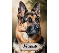 German Shepherd Notebook For Dog Lovers: A Love Written in Paw Prints | Lined Journal with Elegant German Shepherd Line Art | 6 x 9 Inches, 120 Pages