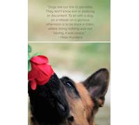 German Shepherd notebook notepad college ruled with sweet quote for school work handwriting or organization