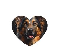 German Shepherd Pattern Car Air Fresheners 4 Pcs Heart Shape Hanging Aromatherapy Tablets Scented Fresheners For Bedroom Bathroom