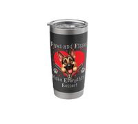 German Shepherd Paws and Kisses Make Everything Better Stainless Steel Insulated Tumbler