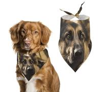 German Shepherd Pet Scarf Adjustable Pet Accessories Triangular Scarf Washable Floral Print Puppy Bib Bandana Stylish Comfortable Cat Scarves for Holiday Scarfs