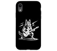 German Shepherd Playing Electric Guitar Rock Music Case for iPhone XR