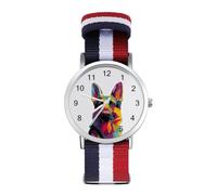 German Shepherd Pop Art Wrist Watches for Men Women Casual Braided Strap Easy Reader for Work Workout