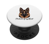 German Shepherd Portrait Protector of my Heart PopSockets Adhesive PopGrip