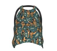 German Shepherd Print Baby Car Seat Covers, Breathable Nursing Cover Breastfeeding Cover, Stroller Covers, Multi-use Infant Carseat Canopy, Baby Boys Girls Newborn Essentials