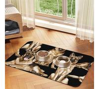 German shepherd print Cats Pet Bowl Placemat Pet Feeding Mats for Dogs, Non-Slip PU Leather Tablecloth for Pets