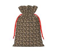German Shepherd Print Holiday Birthday Favors Gift Drawstring Bags Winter Celebrations Goodie Pouches