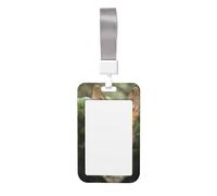 German Shepherd Print Id Badge Holder Sliding Card Holder Vertical Card Protector Cover Case Teacher Lanyard for Office Women Men