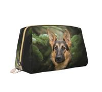 German Shepherd Print Makeup Bag Portable Versatile Toiletry Bag Large Capacity Cosmetic Bag for Women