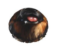 German Shepherd Print Shower Cap - Reusable, Double Layer, Breathable, Quick-Dry, Perfect for Home, Spa, Hotel, and Travel