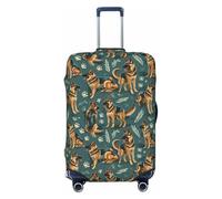 German Shepherd Print Travel Luggage Covers, Washable Suitcase Covers Protector for Luggage 18-32 Inch High Elasticity, Black, M