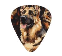 German Shepherd Printed Custom 12 Pieces Guitar Pick In A Box,The Pick Makes Sound Clear, Ukulele, Electric Bass (0.46 0.71 0.96mm)