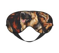 German Shepherd Printing Sleep Mask for Women Men Double-Sided Print Soft Silk Eye Masks Eye Sleep Shade Cover