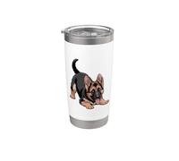 German Shepherd Pup Stainless Steel Insulated Tumbler