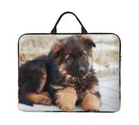 German Shepherd Puppies Print, 14 Inch Laptop Sleeve, Notebook Bag Laptop Case Sleeve Briefcase with Handle