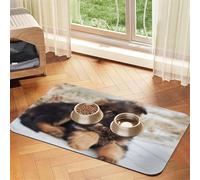 German Shepherd Puppies Print,Waterproof Pet Feeding Mat,PU Leather Placemats for Cat Dog Water Bowl,Food Mats,40x60cm