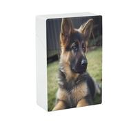 German Shepherd Puppy Cigarette Case Stylish Lightweight Pocket Holder Case for Smoke Waterproof Cigarette Dispenser Cigarettes Accessories for Outdoor Camping Hiking