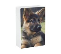 German Shepherd Puppy Cigarette Case - Waterproof & Crush Proof Cigarette Holder Case for 20 King Size Cigarettes, Portable Pocket Size Travel Box for Men & Women
