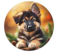 German Shepherd Puppy Forest 1000 Piece Jigsaw Puzzle Paper Adult Relaxing 1000pcs (67.5x67.5cm)
