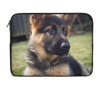 German Shepherd Puppy Laptop Sleeve 12inch Laptop Protective Case for Women Men Shockproof Computer Cover Portable Notebook Briefcases Computer Carrying Bag Lap Top Protector Compatible with Notebooks