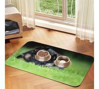 German Shepherd Puppy Pets Lawn Bokeh Dogs,Waterproof Pet Feeding Mat,PU Leather Placemats for Cat Dog Water Bowl,Food Mats,40x60cm