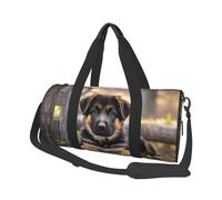 German Shepherd Puppy Travel Duffel Bag Sports Gym Bag, Lightweight Overnight Weekender Bag With Shoes Compartment Yoga Gym Sports Bag For Men Women