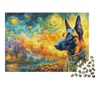German Shepherd Puzzle 1000 Pieces for Adults Leisure Relax Creative Gift Premium Strong Board 70x50cm/1000pcs