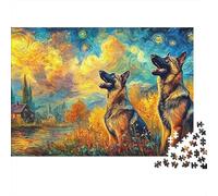 German Shepherd Puzzle 1000 Pieces for Adults Leisure Relax Creative Gift Premium Strong Board 70x50cm/1000pcs