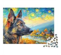 German Shepherd Puzzle 1000 Pieces for Adults & Teens Family Night Entertainment Premium Quality Brain Training 70x50cm/1000pcs