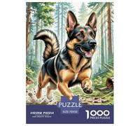 German Shepherd Puzzles 1000 Pieces for Adults Beautiful Decoration Puzzle Pet Dog Colourful,Fun,Challenging And Brainteasing Adults Jigsaw Puzzle Gifts for Men70x50cm/1000pcs