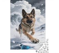 German Shepherd Puzzles 1000 Pieces Sea Wave Decoration Puzzle for Adults And Kids Gift High Difficulty Game Challenging Puzzles 1000pcs (75x50cm)