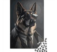 German Shepherd Puzzles for Adults,1000 Piece Jigsaw Puzzles for Adults, Wooden Puzzle Fun Decompressing Game 1000pcs (75x50cm)