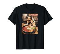 German Shepherd Ramen Funny Dog Japanese Food T-Shirt