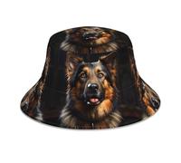 German Shepherd Reflective Bucket Hat. Unisex with 360° Visibility for All Seasons. Perfect for Outdoor Activities. Black