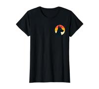 German Shepherd Retro Sunset Dog Lover Owner GSD Pocket Value Graphic T-Shirt, Women, Black, M