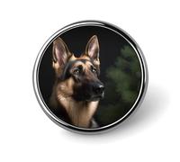 German Shepherd Round Badge Cute Enamel Lapel Pin Brooches Button Pin Personalized Clothing Decoration Unisex Badge Holder Hats Bags Shirts Decor