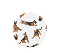 German shepherd Round Shape Car Air Freshener Hanging, Home, Office | Christmas Stocking Filler for Men Dad