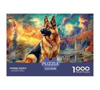 German Shepherd SceneSpectacular 1000-Piece Jigsaw Puzzles for Adults Showcasing The Spectrum of Impossible-to-Difficult Challenging Puzzle Games - These Spectacular Jigsaw Puzzles Engage Adults And