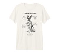 German Shepherd Scientific Illustration Dog Owner Premium T-Shirt